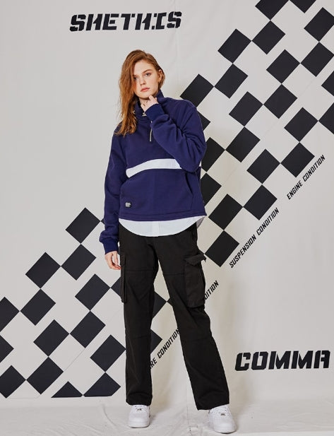 シディスコンマ(SHETHISCOMMA) SHIRTS POINT ANORAK (NAVY)