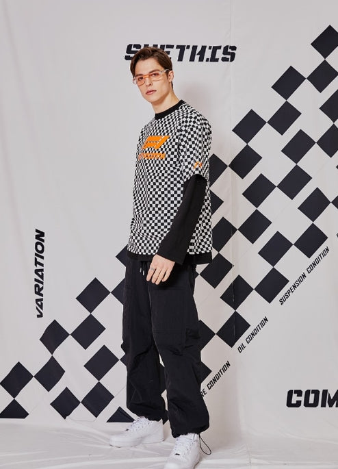 シディスコンマ(SHETHISCOMMA) START LINE HALF T (BLACK)