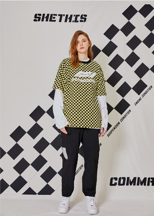 シディスコンマ(SHETHISCOMMA) START LINE HALF T (YELLOW)