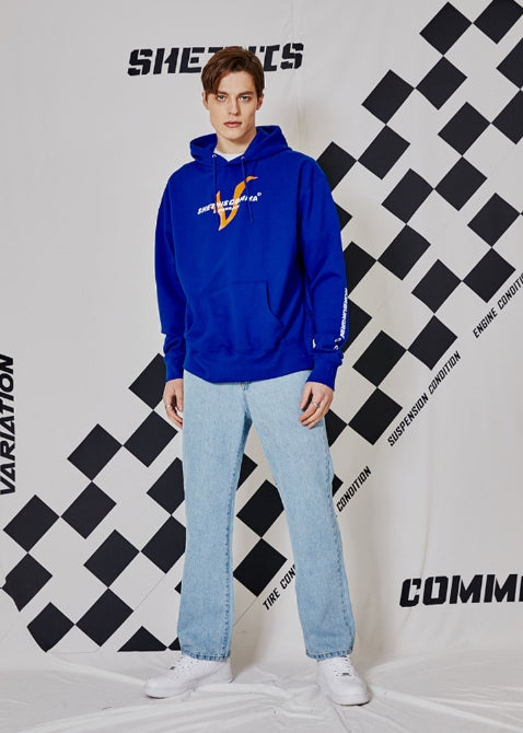 シディスコンマ(SHETHISCOMMA) SUPER RACE HOOD T (BLUE)