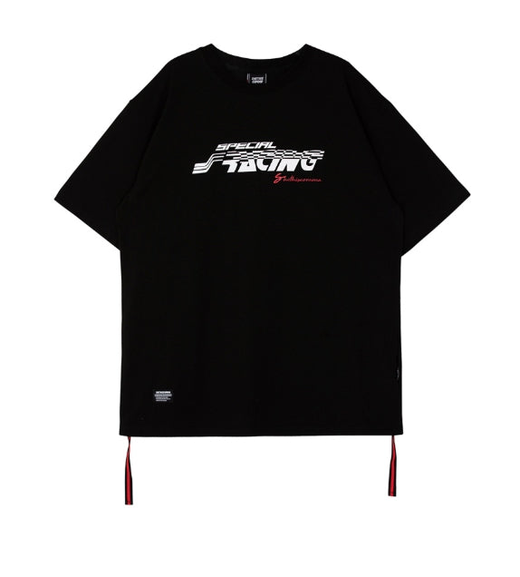 シディスコンマ(SHETHISCOMMA) SUPER RACING T (BLACK,WHITE)