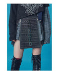 オクトーバーサード(Oct.3) Two Zipper Belt Skirt [Leather]