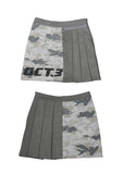 オクトーバーサード(Oct.3) Camouflage Quilting Pleats Skirt [Gray]