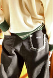 オクトーバーサード(Oct.3) Corduroy Denim Damage Pants [Black]