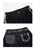 オクトーバーサード(Oct.3) Corduroy Denim Damage Pants [Black]