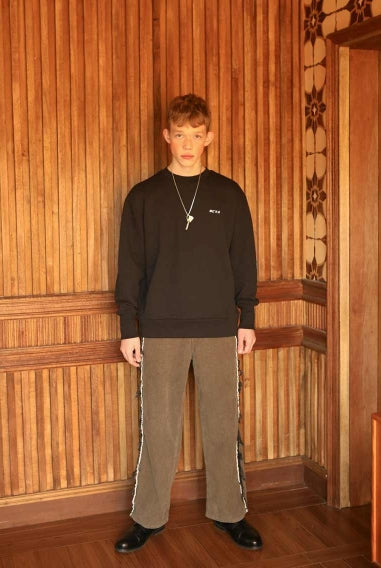 オクトーバーサード(Oct.3) Corduroy Denim Damage Pants [Khaki]