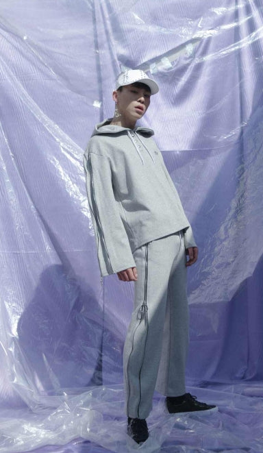 オクトーバーサード(Oct.3) Zipper Line Training Hoodie (GRAY)