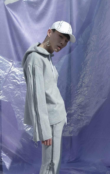 オクトーバーサード(Oct.3) Zipper Line Training Hoodie (GRAY)