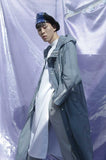 オクトーバーサード(Oct.3) OCT.3 Long Hood Rain Coat (Blue)