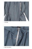 オクトーバーサード(Oct.3) OCT.3 Long Hood Rain Coat (Blue)