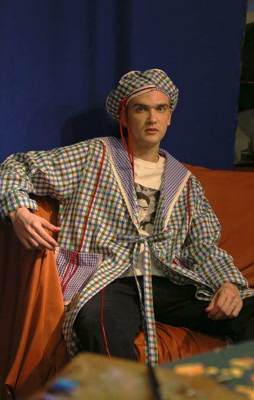 オクトーバーサード(Oct.3) Vivid Check Frida Robe [Blue]