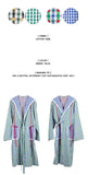 オクトーバーサード(Oct.3) Vivid Check Frida Robe [Blue]