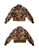 オクトーバーサード(Oct.3) Camouflage Fur Short Jumper [Brown]