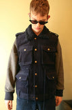 オクトーバーサード(Oct.3) Fur Callor Pocket Vest [Navy Corduroy]