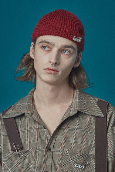 オクトーバーサード(Oct.3) Suspenders Check Shirt [Beige]