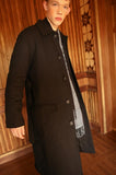 オクトーバーサード(Oct.3) Belt Wool Long Coat [Black]