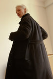 オクトーバーサード(Oct.3) Belt Wool Long Coat [Black]
