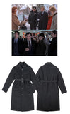 オクトーバーサード(Oct.3) Belt Wool Long Coat [Black]