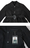 オクトーバーサード(Oct.3) Belt Wool Long Coat [Black]