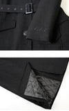 オクトーバーサード(Oct.3) Belt Wool Long Coat [Black]