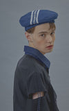 オクトーバーサード(Oct.3) Logo Three-Line Denim Beret [BLUE]