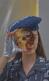 オクトーバーサード(Oct.3) Logo Three-Line Denim Beret [BLUE]