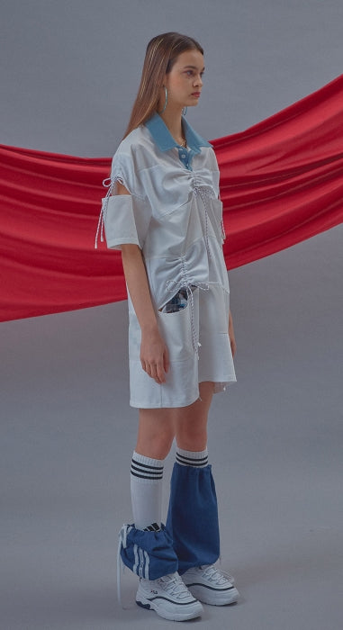 オクトーバーサード(Oct.3) Three-Line Oct.3 Boots (BLUE.WHITE)