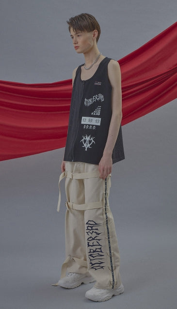 オクトーバーサード(Oct.3) Bind Legs Belt Line Pants [Ivory]