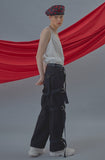 オクトーバーサード(Oct.3) Bind Legs Belt Line Pants [Black]