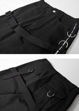 オクトーバーサード(Oct.3) Bind Legs Belt Line Pants [Black]