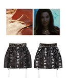 オクトーバーサード(Oct.3) Memory Printing Shirring Skirt [Black]