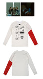 オクトーバーサード(Oct.3) Red Arm Layered T [White]