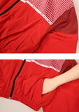 オクトーバーサード(Oct.3) Stripe Logo Outdoor Short Jumper [Red]