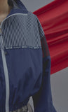 オクトーバーサード(Oct.3) Stripe Logo Outdoor Short Jumper [Navy]