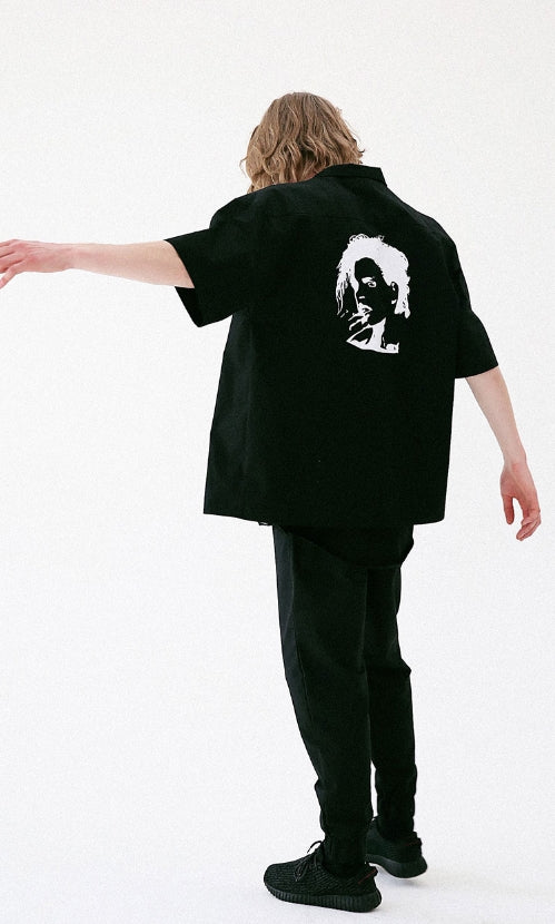 マスノウン(MASSNOUN) LINEN LINE JOGGER PANTS MUVCP001-BK