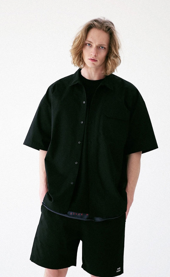 マスノウン(MASSNOUN) LIGHTGRAYISH SHORT PANTS MUVSP001-BK