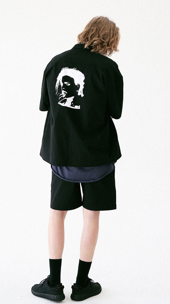 マスノウン(MASSNOUN) LIGHTGRAYISH SHORT PANTS MUVSP001-BK