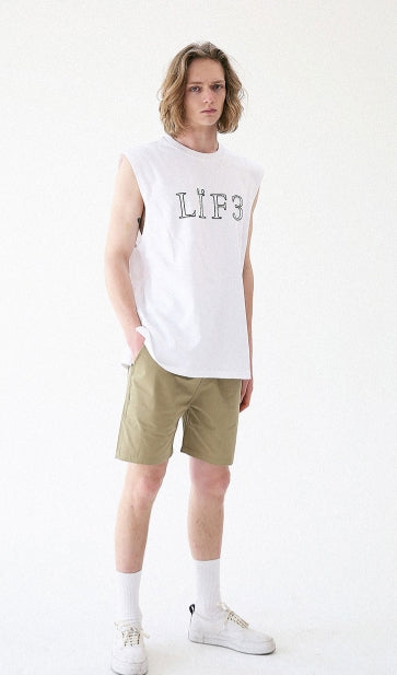 マスノウン(MASSNOUN) LIGHTGRAYISH SHORT PANTS MUVSP001-KK