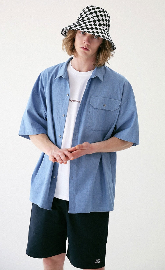 マスノウン(MASSNOUN) LIGHTGRAYISH SHORT PANTS MUVSP001-NV