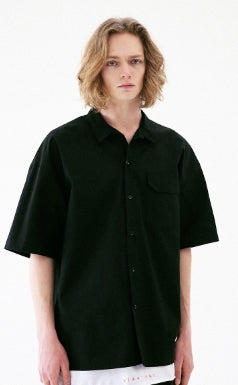 マスノウン(MASSNOUN) WHITE OUT SHIRTS MUVST001-BK