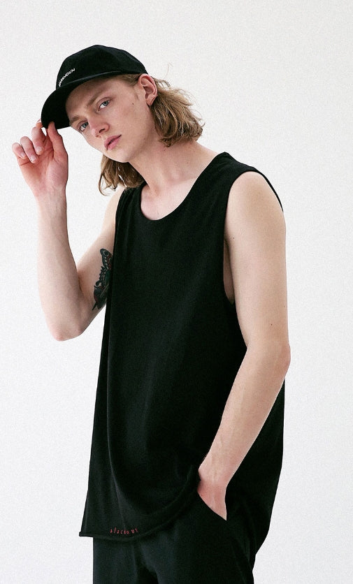 マスノウン(MASSNOUN) INOUT LAYERD SLEEVELESS MUVSV001-BK