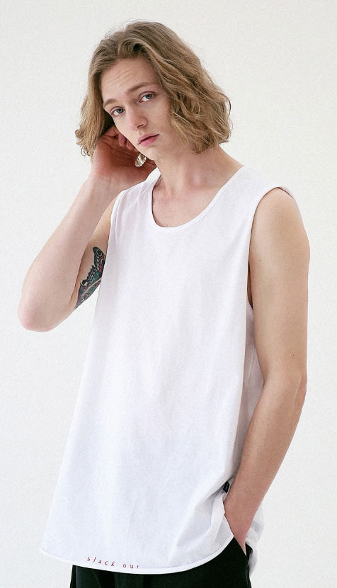 マスノウン(MASSNOUN) INOUT LAYERD SLEEVELESS MUVSV001-WT