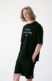 マスノウン(MASSNOUN) BLACK OUT OVERSIZED T-SHIRT MUVTS004-BK