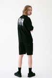 マスノウン(MASSNOUN) BLACK OUT OVERSIZED T-SHIRT MUVTS004-BK