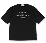 マスノウン(MASSNOUN) BLACK OUT OVERSIZED T-SHIRT MUVTS004-BK