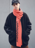 メスノウン(MASSNOUN) SL LOGO DOUBLE SIDED WOOL MUFFLER MFEAM001-BK