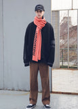 メスノウン(MASSNOUN) SL LOGO DOUBLE SIDED WOOL MUFFLER MFEAM001-BK