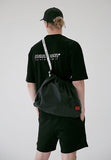 メスノウン(MASSNOUN) LINE SL LOGO NYLON SHOULDER BAG MSEAB003-BK