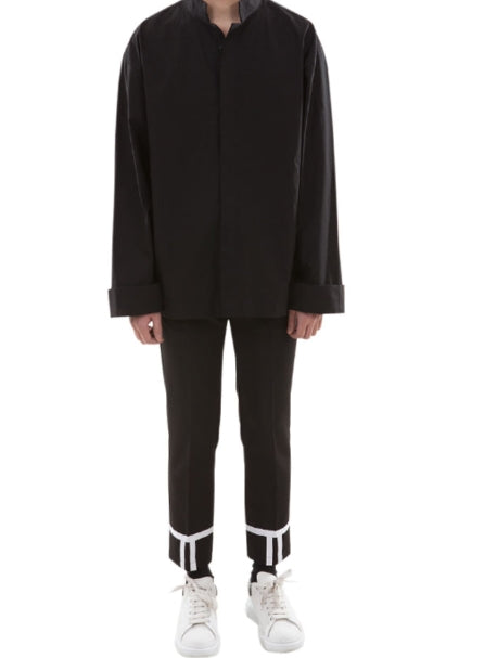 ランベルシオ(LANG VERSIO) 145 China Collar Shirts (BLACK)