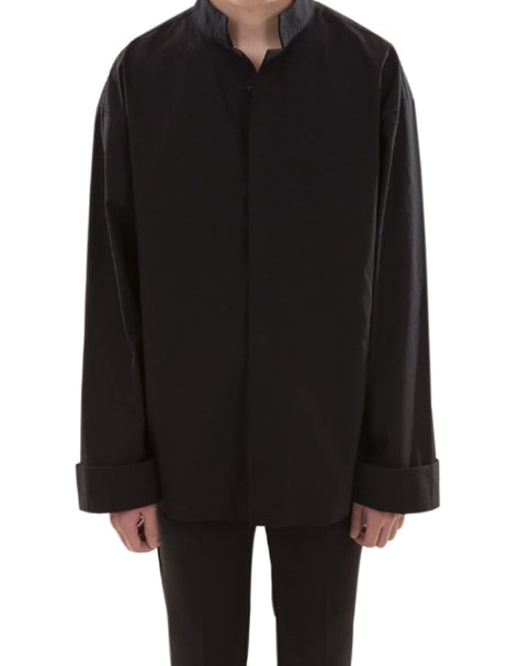ランベルシオ(LANG VERSIO) 145 China Collar Shirts (BLACK)